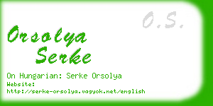 orsolya serke business card